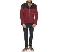 Tommy Hilfiger Men's Lightweight Polar Fleece Jacket, Black/Red, XXL