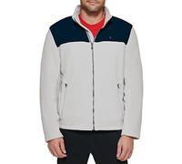Tommy Hilfiger Men's Classic Zip Front Polar Fleece Jacket, Navy/Ice, XXL