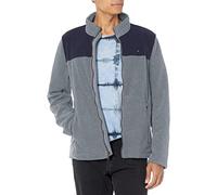 Tommy Hilfiger Men's Lightweight Polar Fleece Jacket, Navy/Light Grey, M