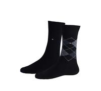 Tommy Hilfiger - Men's Socks - Check (2-Pack) - Black - 47/49