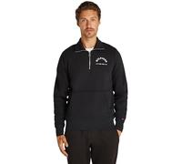 Tommy Hilfiger Men's Collar Zip Sweatshirt without Hood, Black (Black), S