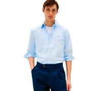 Tommy Hilfiger Men's CORE Flex POPLIN Solid RF Shirt MW0MW39988 L/S Shirt, Blue, L