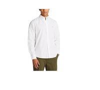 Tommy Hilfiger Men's CORE Flex POPLIN Solid RF Shirt MW0MW39988 L/S Shirt, White, XS