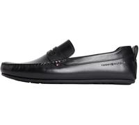 Tommy Hilfiger Men's Core Hilfiger Leather Driver FM0FM05790 Driver Shoes, Black (Black), 10.5