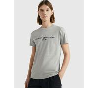 Tommy Hilfiger Mens Tee SS Core Logo Shirt Grey Cotton - Size X-Large