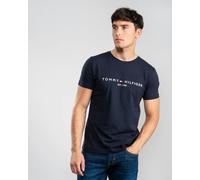 Tommy Hilfiger Men’s Short Sleeve Round Neck Core Tommy Logo T-Shirt, Blue (Sky Captain), L