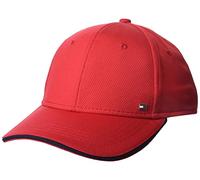 Tommy Hilfiger Men's Cotton Billy Adjustable Flap Baseball Cap, Apple Red, One size