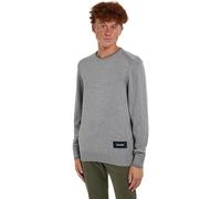 Tommy Hilfiger Men's Crew Neck Knitted Jumper, Grey (Light Grey Heather), M