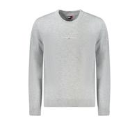 Tommy Hilfiger Mens Crew Neck Sweater Minimalist Logo - Light Grey Cotton - Size Large