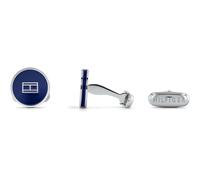 TOMMY HILFIGER Mens Cufflinks CIRCLE 2790353 Stainless Steel Blue