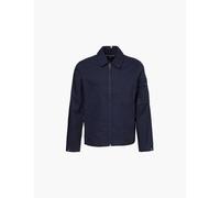 Tommy Hilfiger Mens Desert Sky Logo-embroidered Regular-fit Cotton-blend Overshirt L