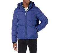 Tommy Hilfiger Men's Down Alternative Hooded Puffer Jacket (Standard and Big & Tall) Coat, Deep Royal Blue, L