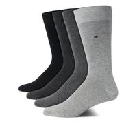 Tommy Hilfiger Men's Dress Socks - 4 Pack Comfort Stretch Crew Socks for Men-Crew Length Breathable Mens Work Socks(7-12), Grey Assorted, 5-12 UK