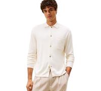 Tommy Hilfiger Men's Essential Cotton Overshirt, Off-White (Ivory Petal), L