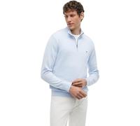 Tommy Hilfiger Men's, Essential Cotton Zip Mock Mw0Mw37331, Half Zip Sweater, Sky Blue Heather, XS