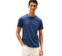 Tommy Hilfiger Men's Essential Short Sleeve Cotton Crewneck Pocket T-Shirt, Navy Heather, Medium