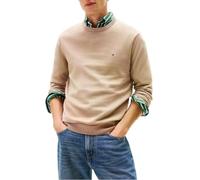 Tommy Hilfiger Men's Essential SSNL Cotton Crew Neck MW0MW39999 Pullover Sweater, Beige, XS