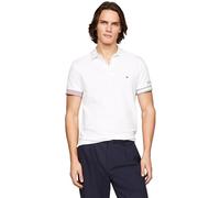 Tommy Hilfiger Men's Flag Cuff Slim Polo Mw0mw34780 S/S Polos, White (White), S
