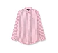 Tommy Hilfiger Men's Flex Poplin Bold Stripe Rf Shirt Mw0Mw39159, Pink, S