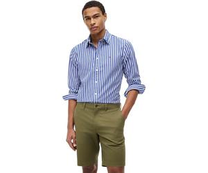 Tommy Hilfiger Men's Flex Poplin Seasonal Stripe Sht MW0MW43315 L/S Shirt, Blue (Wedge Blue/Stripe), L
