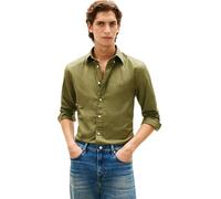Tommy Hilfiger Men's Flex Poplin Solid Rf Shirt Mw0Mw37550, Green, M