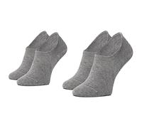 Tommy Hilfiger Men's Footie, Middle Grey Melange, 39/42 (Pack of 2)