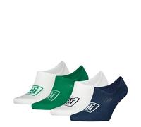 Tommy Hilfiger Mens Footie Socks, Navy/Green, 6-8 UK