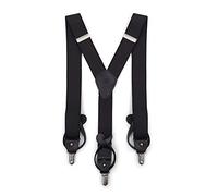 Tommy Hilfiger Mens Fully Adjustable Y-Back Convertible End Suspender, Black, One Size