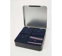 Tommy Hilfiger Men's Gift Box - 4 Pairs Socks, Black, UK 9-11, Premium Set