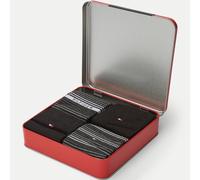 Tommy Hilfiger Men's Gift Box Tin- 4 Pairs Socks, Black, UK 6-11, Premium Set