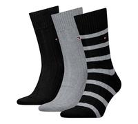 Tommy Hilfiger Men's Giftbox Bootsock Classic Sock, Black, 43-46 (Pack of 3)