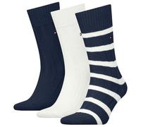 Tommy Hilfiger Men's Giftbox Bootsock Classic Sock, Navy, 39-42 (Pack of 3)