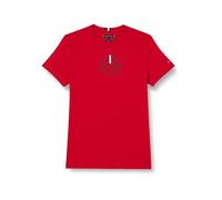 Tommy Hilfiger Men's Global Stripe Wreath Tee Mw0mw34388 S/S T-Shirts, Red (Primary Red), S