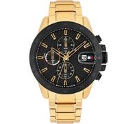 Tommy Hilfiger Dual Time Watch for Men with Gold Colored Stainless Steel Bracelet - 1792199