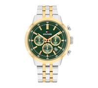 Tommy Hilfiger Men's Green Dial & Two-Tone Stainless Steel Bracelet Watch