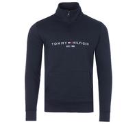 Tommy Hilfiger Mens Half Zip Sweatshirt in Navy - Blue Cotton - Size 2XL