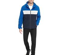Tommy Hilfiger Men's Hooded Polar Fleece Jacket, Royal/White/Navy, S