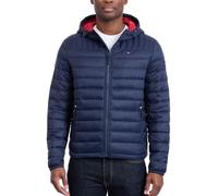 Tommy Hilfiger Men's Hooded Puffer Jacket Down Alternative Outerwear Coat, Midnight, L