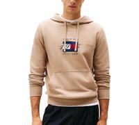 Tommy Hilfiger Mens Hoodies Flag Graphic Pullover Cotton Crew Neck Wear