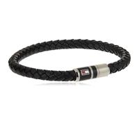 Tommy Hilfiger Men's Jewelry Braided Leather Bracelet Color: Black (Model: 2790293)