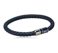 Tommy Hilfiger Men's Jewelry Braided Leather Bracelet Color: Navy (Model: 2790294)