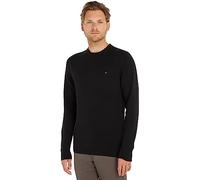 Tommy Hilfiger Men's Jumper Cashmere Crew Neck Pullover, Black (Black), L