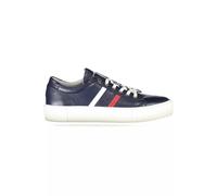 Tommy Hilfiger Mens Leather Sneakers Lowtop Laceup - Dark Blue - Size EU 40
