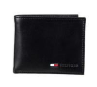 Tommy Hilfiger Men's Leather Stockon Coin Passcase, Bifold,Compact,Slim