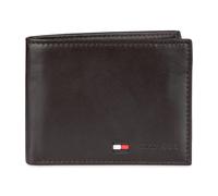 Tommy Hilfiger Men's Leather Wallet - Thin Sl asual Bifold with 6 Credit Card Pockets and Removable ID Window British Brown