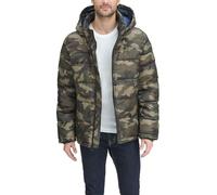 Tommy Hilfiger Men's Legacy Hooded Puffer Jacket Down Alternative Coat, New Camo, M