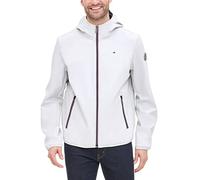 Tommy Hilfiger Men's Legacy Lightweight Water-Resistant Performance Soft Shell Jacket (Regular and Big & Tall), Ice, XXL