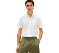 Tommy Hilfiger Men's Light Oxford Solid Ss Bd Shirt MW0MW42285, White, L