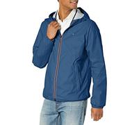 Tommy Hilfiger Men's Lightweight Active Water Resistant Hooded Rain Jacket, Nautical Blue, S