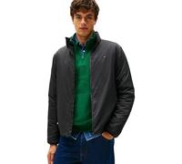 Tommy Hilfiger Men's Lightweight Windbreaker with Stand Collar, Black (Black), M